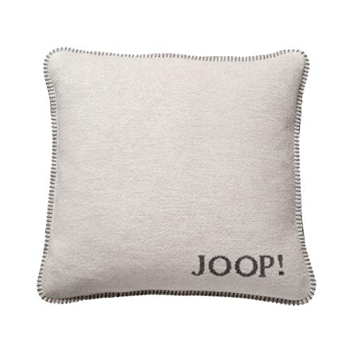 Joop! Kissenhülle Uni Doubleface Ecru-Graphit Baumwolle/Polyacryl, Maße: 50cm x 50cm, 754707 von Joop!