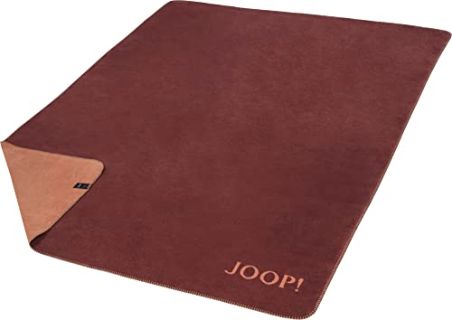 JOOP! Plaid Uni-Doubleface | Granat-Kupfer - 150 x 200 von Joop!