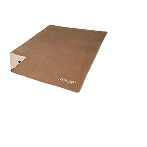 Joop! Plaid Decke Uni Doubleface Cashew-Macchia Baumwolle/Dralon, Maße: 200cm x 150cm, 739384 von Joop!