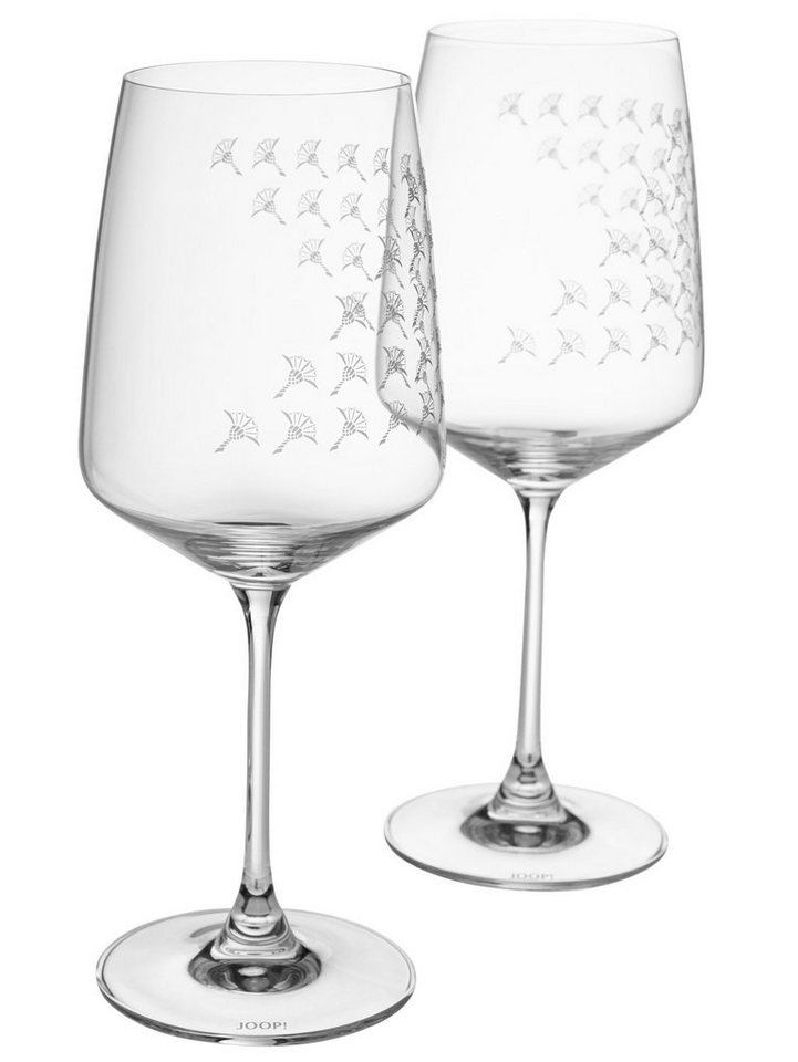 JOOP! Weinglas JOOP! LIVING - FADED CORNFLOWER Rotweinglas 2er Set, Glas von JOOP!