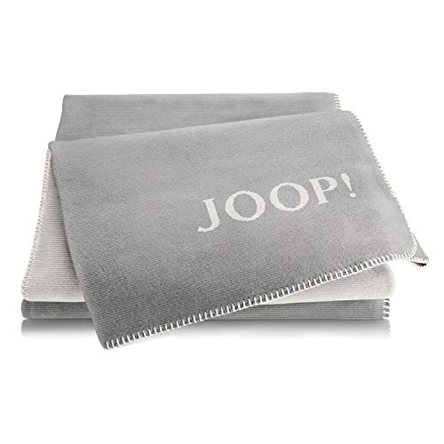 JOOP! Plaid Melange Doubleface | Graphit-Ecru - 150 x 200 von Joop!