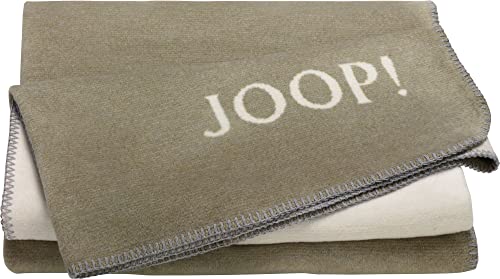 Joop! Wohndecke Melange - Doubleface Baumwollmischung Oliv-Natur Größe 150x200 cm von Joop!