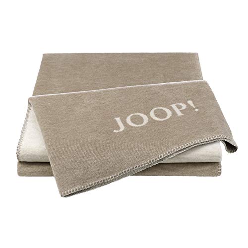 Joop! Wohndecke Melange - Doubleface Baumwollmischung Sand-Natur Größe 150x200 cm von Joop!