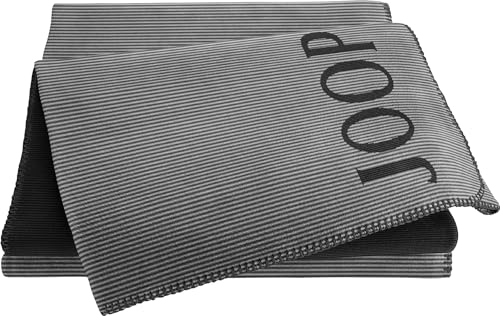 Joop! Wohndecke Touch Baumwollmischung anthrazit/schwarz Größe 220x240 cm von Joop!