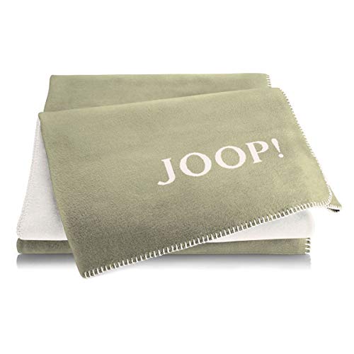 Joop! Wohndecke Uni-Doubleface Baumwollmischung Schilf Größe 150x200 cm von Joop!