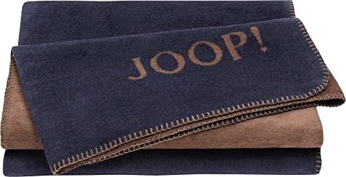 Joop! Wohndecken Uni-Doubleface Marine-karamell 150x200 cm von Joop!