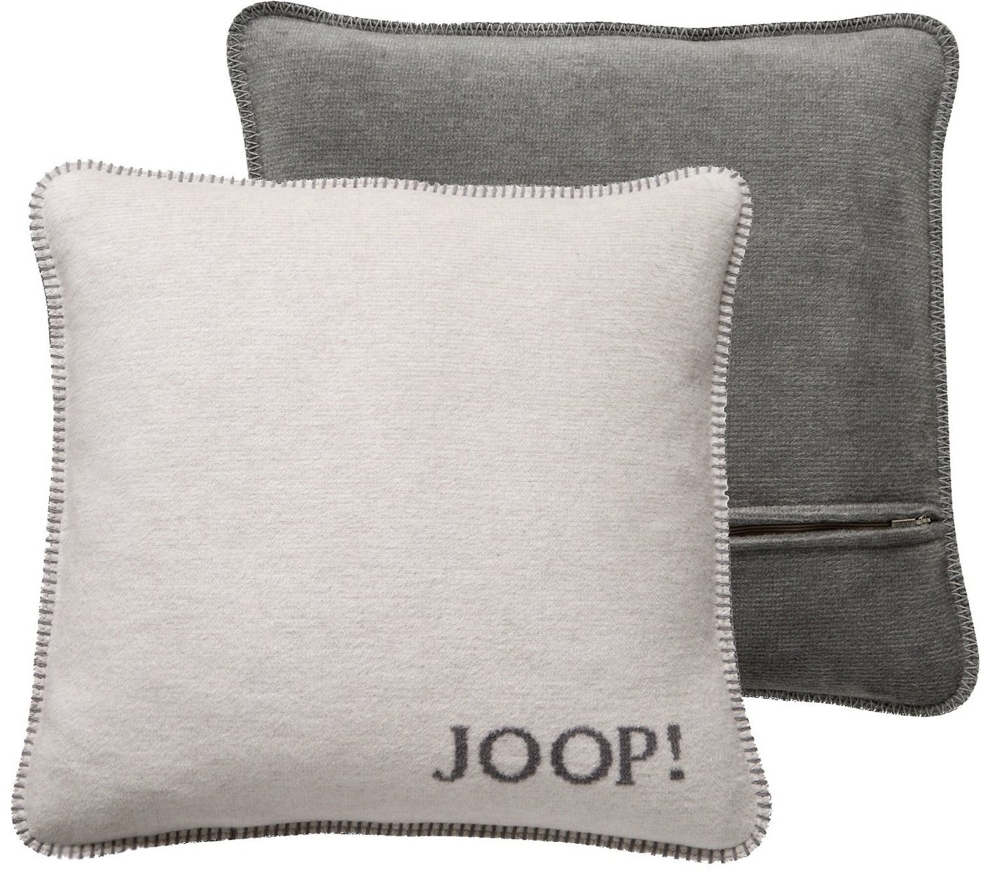 Kissenbezug JOOP! Kissenhülle Melange Doubleface 50x50 cm, JOOP!, Melange Optik, weiche Baumwollmischung von JOOP!