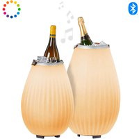 Joouls 2er Set The Joouly LED Akkuleuchte, Bluetooth Lautsprecher & Weinkühler small + medium von Joouls