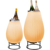 Joouls 2er Set The Joouly LED Akkuleuchte, Bluetooth Lautsprecher & Weinkühler small + large, inkl. Stands von Joouls