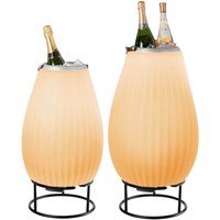Joouls 2er Set The Joouly LED Akkuleuchte, Bluetooth Lautsprecher & Weinkühler medium + large, inkl. Stands von Joouls