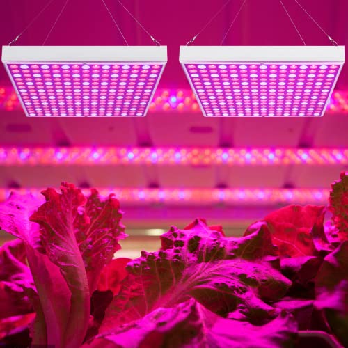 2x Joparri Pflanzenlampe LED Vollspektrum 45W 225LEDs Pflanzenlicht Pflanzenleuchte Wachstumslampe Grow Light für Zimmerpflanzen, Hydroponic, Indoor Seeding Veg Flower, Gemüse und Blumen von Joparri