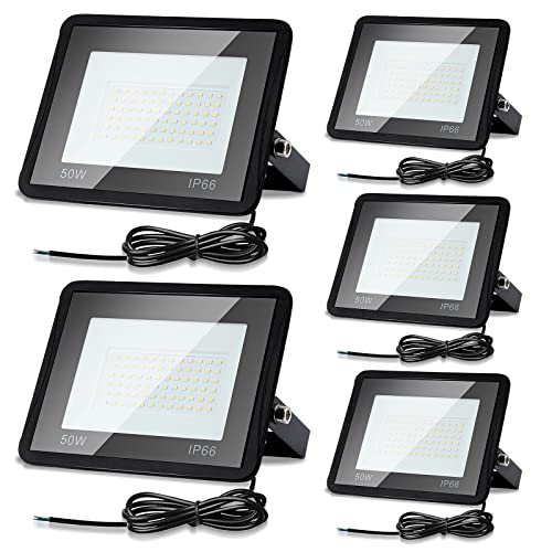 Joparri 5er 50W LED Strahler Außen, Fluter 3000K Warmweiß 4250LM, Scheiwerfer IP66 Wasserdicht Flutlicht Außenstrahler Außenleuchte für Werkstatt Garage Garten Joparri 5er 50W LED Strahler Außen, Fluter 3000K Warmweiß 4250LM, Scheiwerfer IP66 Wasserdicht Flutlicht Außenstrahler Außenleuchte für Werkstatt Garage Garten von Joparri