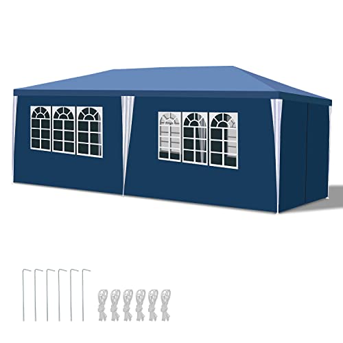 Joparri Garten pavillon 3x6m Gartenpavillon mit 6 Seitenwänden und Fenstern Stabil UV-Schutz Wasserdicht Party Pavillon Faltbar Gartenzelt Partyzelt, für Freien, Garten, Party, Hochzeit, Blau Joparri Garten pavillon 3x6m Gartenpavillon mit 6 Seitenwänden und Fenstern Stabil UV-Schutz Wasserdicht Party Pavillon Faltbar Gartenzelt Partyzelt, für Freien, Garten, Party, Hochzeit, Blau von Joparri