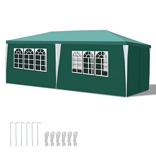 Joparri Pavillon Wasserdicht mit 6 Seitenteilen und Fenstern Grün Gartenzelt Partyzelt UV-Schutz Stabil Winterfest Gartenpavillon für Freien, Garten, Party, Hochzeit, Marktstand, 3x6m Joparri Pavillon Wasserdicht mit 6 Seitenteilen und Fenstern Grün Gartenzelt Partyzelt UV-Schutz Stabil Winterfest Gartenpavillon für Freien, Garten, Party, Hochzeit, Marktstand, 3x6m von Joparri