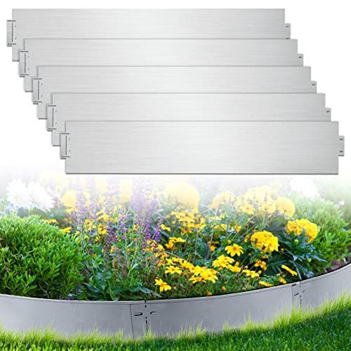 Joparri Rasenkante Metall Beeteinfassung 30 m x 15 cm (L x H) Verzinkt Mähkante, Verschiedene Längen erhältlich Beetumrandung 5m 10m 15m 20m 25m 30m 35m 40m 45m 50m von Joparri