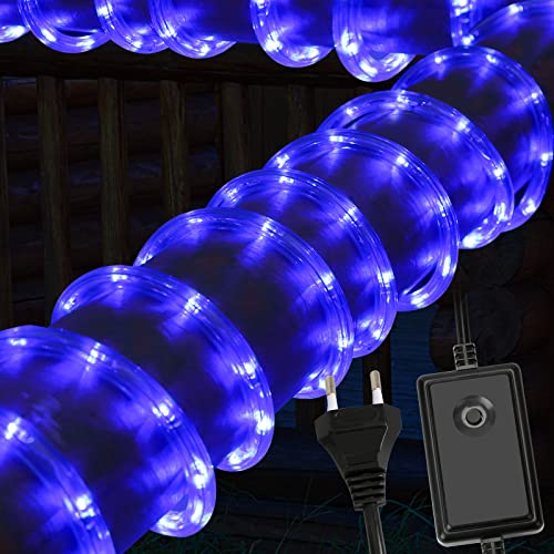 Jopassy 10m LED Schlauch 240 LEDs lichterkette lichtschlauch außen Wasserfest LED Streifen für Innen aussen Party Hochzeit Terrasse Balkon Garten Dekolicht Blau von Jopassy