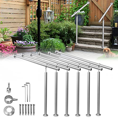 Jopassy 120cm Treppengeländer Edelstahl Geländer Eingangsgeländer Handlauf für Treppen Wandhandlauf Treppengeländer Außen Innen von Jopassy