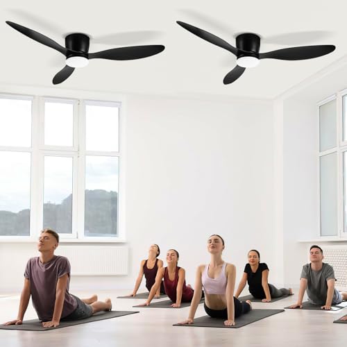 Jopassy 2er Deckenventilator Mit Beleuchtung 3 Flügeln Dimmbar Leise Ventilator 132cm 6 Geschwindigkeiten,Ventilator Fernbedienung und APP,Umkehrsfunktion für Schlafzimmer Wohnzimmer,Schwarz Jopassy 2er Deckenventilator Mit Beleuchtung 3 Flügeln Dimmbar Leise Ventilator 132cm 6 Geschwindigkeiten,Ventilator Fernbedienung und APP,Umkehrsfunktion für Schlafzimmer Wohnzimmer,Schwarz von Jopassy