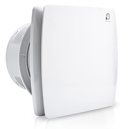 Jopassy Badlüfter 150mm Durchmesser Abluftventilator mit Timer und Feuchtesensor und leise Wandventilator Für Badezimmer, Küchen, WC - weiß von Jopassy