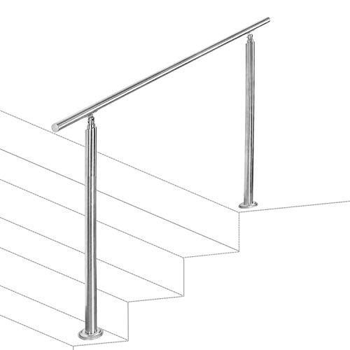 Jopassy Edelstahl Handlauf Geländer,Treppengeländer ohne Querstreben, Eingangsgeländer für Balkon Treppen Innen und Außen (100cm) von Jopassy