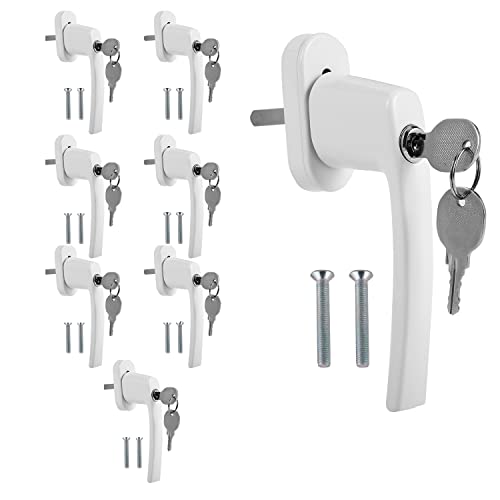 Jopassy Fenstergriff abschließbar,Aluminium 8 Stück Schloss in stiftlänge 35mm Fensterschloss Kindersicherung,leichte Montage,Fensterschloss in weiß Jopassy Fenstergriff abschließbar,Aluminium 8 Stück Schloss in stiftlänge 35mm Fensterschloss Kindersicherung,leichte Montage,Fensterschloss in weiß von Jopassy