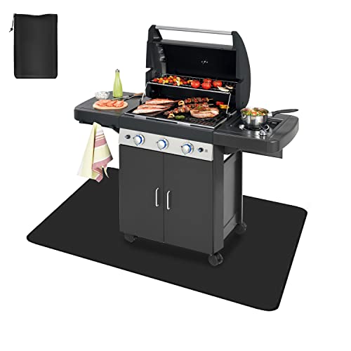 Jopassy Grillmatten 97x127cm, Grillmatte Grillmatten für Gasgrill, Grillschutzmatte für Holzkohle, Extra Große Outdoor BBQ Matte, Bodenmatte für Pflegeleichter Bodenschutz, Grill Matten für Gasgrill von Jopassy