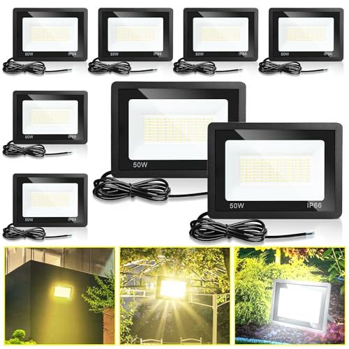Jopassy LED Strahler Außen 8X 50W dimmbar LED Fluter Scheinwerfer IP65 Wasserdicht Außenstrahler 3000/4000/6500k LED Flutlicht für Sportplatz Rasenflächen Hinterhof Auffahrt Garage Flur Garten Jopassy LED Strahler Außen 8X 50W dimmbar LED Fluter Scheinwerfer IP65 Wasserdicht Außenstrahler 3000/4000/6500k LED Flutlicht für Sportplatz Rasenflächen Hinterhof Auffahrt Garage Flur Garten von Jopassy
