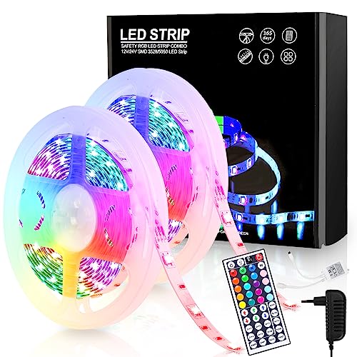Jopassy LED Streifen 15M,RGB LED Strip Selbstklebend SMD 5050,Farbwechsel led band mit 44 Tasten Fernbedienung rgb LED lichtband Leiste für die Beleuchtung von Haus,Party,Küche,TV,gaming Jopassy LED Streifen 15M,RGB LED Strip Selbstklebend SMD 5050,Farbwechsel led band mit 44 Tasten Fernbedienung rgb LED lichtband Leiste für die Beleuchtung von Haus,Party,Küche,TV,gaming von Jopassy