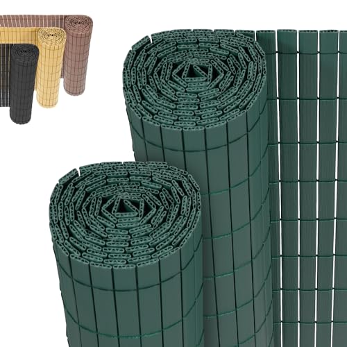 Jopassy PVC Sichtschutzmatte,Grün W-Rippenverstärkungen Sichtschutzzaun,UV-beständig, schimmelfrei und pflegeleicht,Verstärkt Starke Privatsphäre für Garten Balkon Terrasse(0.9 * 6M) von Jopassy