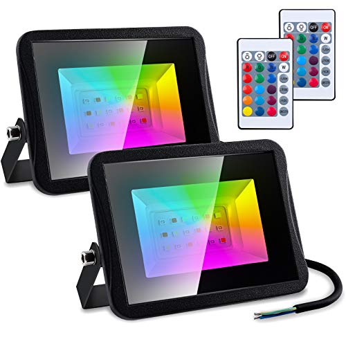 Jopassy RGB Strahler 10W Fluter Mit Fernbedienung LED Strahler Außenstrahler IP66 Wasserdicht,Memory funktion Außen Strahler Flutlicht für Innen,Garten, Hinterhof-2 Stück Jopassy RGB Strahler 10W Fluter Mit Fernbedienung LED Strahler Außenstrahler IP66 Wasserdicht,Memory funktion Außen Strahler Flutlicht für Innen,Garten, Hinterhof-2 Stück von Jopassy