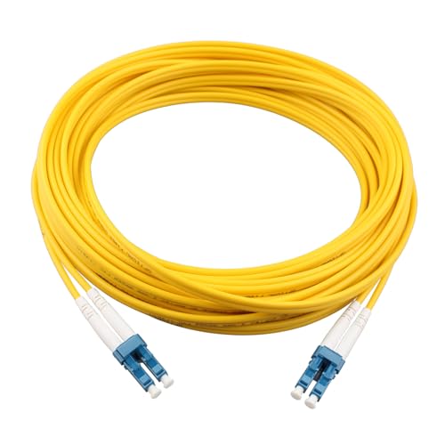 Jopto 10m LWL Glasfaserkabel LC auf LC OS2 Duplex Singlemode 9/125um LSZH Patchkabel FTTH Lichtwellenleiter für den Innen- und Außenbereich von Jopto