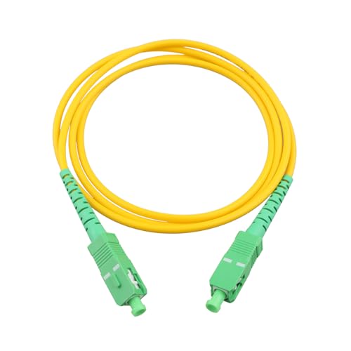 Jopto 1m LWL Glasfaserkabel SC/APC auf SC/APC Simplex Singlemode 9/125um Patchkabel LSZH Lichtwellenleiter Kompatibel mit Glasfaser bis in die Wohnung (FTTH, Fiber to The Home) von Jopto