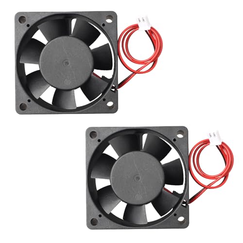 Jopto 2 Stück 6020 Lüfter DC 12V Bürstenloser Kühlkühler Ventilator 60 x 60 x 20 mm Geräuschloser 2 pin-kühlgebläse mit 28cm Kabel für 3D-Drucker PC CPU Computergehäuse Lüfterkühler Jopto 2 Stück 6020 Lüfter DC 12V Bürstenloser Kühlkühler Ventilator 60 x 60 x 20 mm Geräuschloser 2 pin-kühlgebläse mit 28cm Kabel für 3D-Drucker PC CPU Computergehäuse Lüfterkühler von Jopto