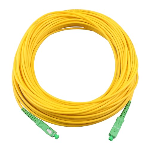 Jopto 20m LWL Glasfaserkabel SC/APC auf SC/APC Simplex Singlemode 9/125um Patchkabel LSZH Lichtwellenleiter Kompatibel mit Glasfaser bis in die Wohnung (FTTH, Fiber to The Home) von Jopto