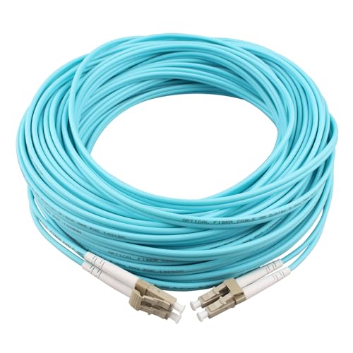 Jopto 25m LWL Glasfaserkabel LC/UPC auf LC/UPC Stecker Multimode Duplex 50/125um OM3 LSZH Patchkabel FTTH Lichtwellenleiter von Jopto