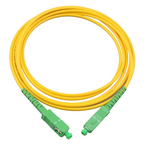 Jopto 2m LWL Glasfaserkabel SC/APC auf SC/APC Simplex Singlemode 9/125um Patchkabel LSZH Lichtwellenleiter Kompatibel mit Glasfaser bis in die Wohnung (FTTH, Fiber to The Home) von Jopto