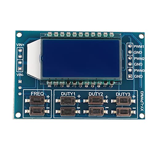 Jopto 3 Kanal PWM Modul mit einstellbarer Impulsfrequenz und Tastverhältnis 0-100% 1Hz~150KHz Einstellbarer Rechteckwellen-Signalgenerator XY-LPWM3 von Jopto