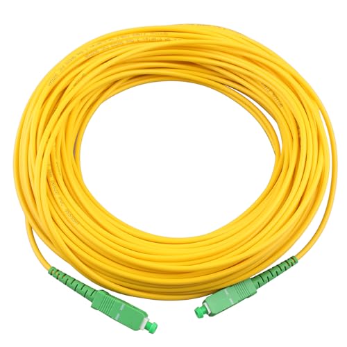 Jopto 30m LWL Glasfaserkabel SC/APC auf SC/APC Simplex Singlemode 9/125um Patchkabel LSZH Lichtwellenleiter Kompatibel mit Glasfaser bis in die Wohnung (FTTH, Fiber to The Home) von Jopto