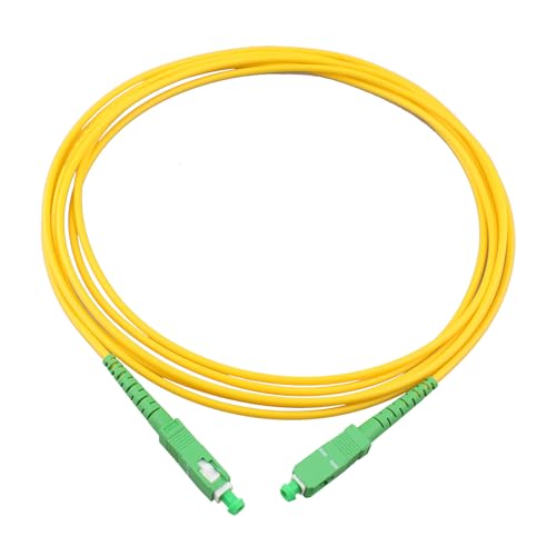 Jopto 3m LWL Glasfaserkabel SC/APC auf SC/APC Simplex Singlemode 9/125um Patchkabel LSZH Lichtwellenleiter Kompatibel mit Glasfaser bis in die Wohnung (FTTH, Fiber to The Home) von Jopto
