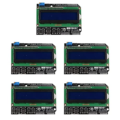 Jopto 5 Stück 1602 LCD Anzeigemodul Mit Tasten LCD Tastatur Tastatur Schild Board Kompatibel mit Arduino UNO R3 2560 Jopto 5 Stück 1602 LCD Anzeigemodul Mit Tasten LCD Tastatur Tastatur Schild Board Kompatibel mit Arduino UNO R3 2560 von Jopto