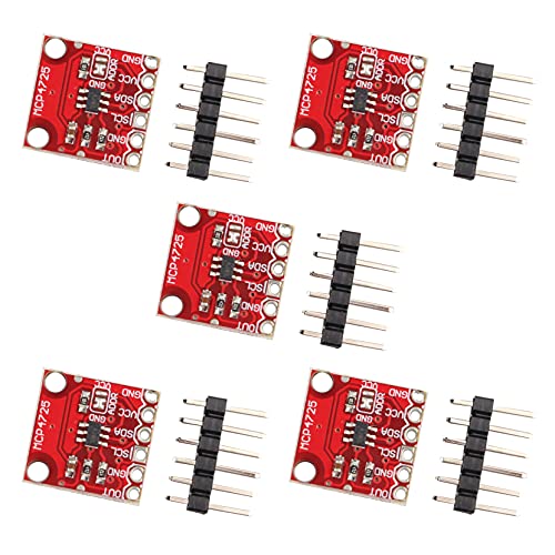 Jopto 5 Stück MCP4725 I2C DAC Breakout Modul 12 Bit Auflösung I2C DAC Entwicklungsplatine 2,7 V bis 5,5 V Versorgung mit EEPROM Kompatibel mit Arduino Raspberry Pi Jopto 5 Stück MCP4725 I2C DAC Breakout Modul 12 Bit Auflösung I2C DAC Entwicklungsplatine 2,7 V bis 5,5 V Versorgung mit EEPROM Kompatibel mit Arduino Raspberry Pi von Jopto