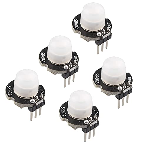Jopto 5 Stück Mini SR602 Bewegungssensor Detektormodul Pyroelektrischer Infrarot-Sensorschalter Hohe Empfindlichkeit Kompatibel mit Arduino PI Jopto 5 Stück Mini SR602 Bewegungssensor Detektormodul Pyroelektrischer Infrarot-Sensorschalter Hohe Empfindlichkeit Kompatibel mit Arduino PI von Jopto