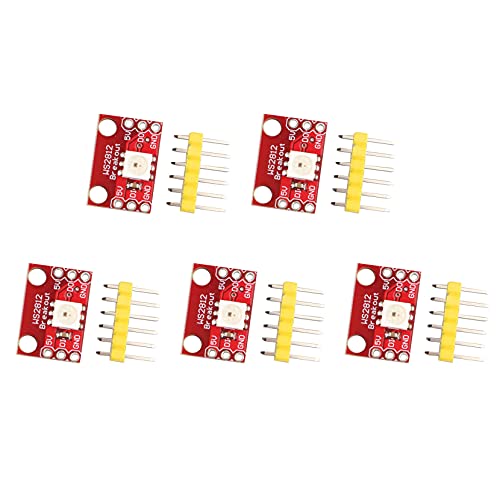 Jopto 5 Stück WS2812 Breakout Modulplatine mit unabhängiger Farbsteuerung für 5050 RGB von Jopto