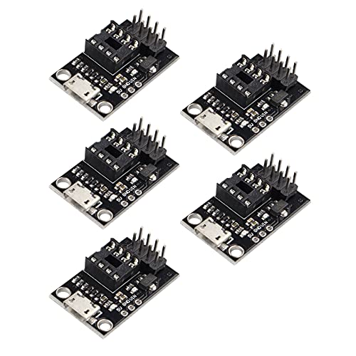Jopto 5 Stück steckbare Entwicklungsplatine Programmierplatine für ATtiny13A ATtiny25 ATtiny45 ATtiny85 Programmiereditor Micro USB Stromanschluss Jopto 5 Stück steckbare Entwicklungsplatine Programmierplatine für ATtiny13A ATtiny25 ATtiny45 ATtiny85 Programmiereditor Micro USB Stromanschluss von Jopto