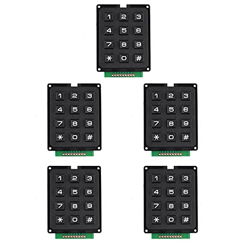 Jopto 5 Stücke 4x3 Matrix Keypad Tastatur 4 x 3 Matrix Array 12 Switch Tastatur Modul 12 Key MCU Membran Switch Keypad Kompatibel mit Arduino und Raspberry Pi Jopto 5 Stücke 4x3 Matrix Keypad Tastatur 4 x 3 Matrix Array 12 Switch Tastatur Modul 12 Key MCU Membran Switch Keypad Kompatibel mit Arduino und Raspberry Pi von Jopto