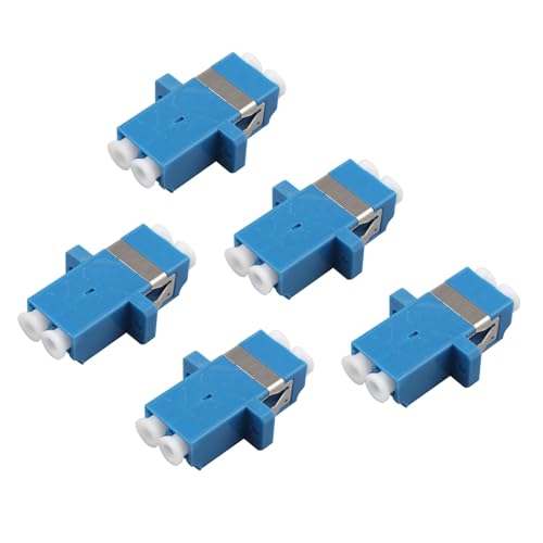 Jopto Glasfaser Adapter LC auf LC UPC Duplex Glasfaserkoppler Netzwerk Internetanschluss Kupplung (Blau, 5er Pack) von Jopto