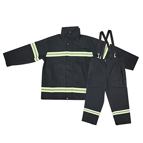 Feuerfester Anzug, Flammenhemmende Kleidung, Feuerfester Feuerschutz, Feuerfester Schweißeranzug, Reflektierende Schutzmantelhose, für Feuerwehrleute(XXL) von Jopwkuin