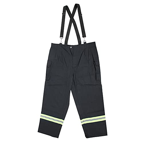 Feuerfester Anzug, wasserdichter feuerfester Overall, reflektierende Streifen, hitzebeständig für Feuerwehrleute zum Schweißen(XXL) von Jopwkuin