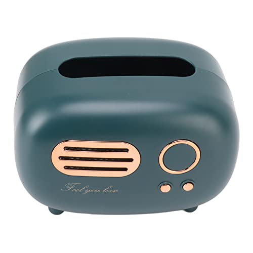 Jopwkuin Retro-Radio-Taschentuchbox, Kunststoff, multifunktionale Vintage-Radio-Taschentuchbox-Abdeckung für Schlafzimmer für Badezimmer(Grün) von Jopwkuin