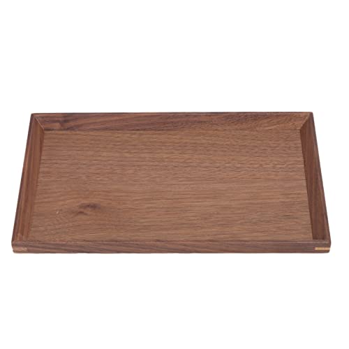 Jopwkuin Tablett aus Holz, Tablett aus schwarzem Walnussholz, Robustes, vielseitiges Geschenk für Freunde für Zuhause(S) von Jopwkuin